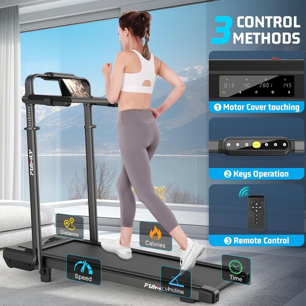 2.5HP Powerful Treadmill Machine w/Adjustable Height&Removable Desk Workstation