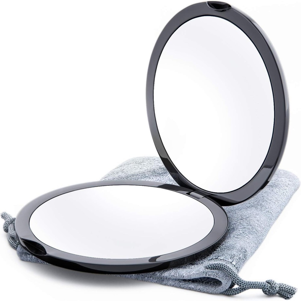 Magnifying Compact Mirror for Purses, 1X/10X Magnification – Double Sided Travel