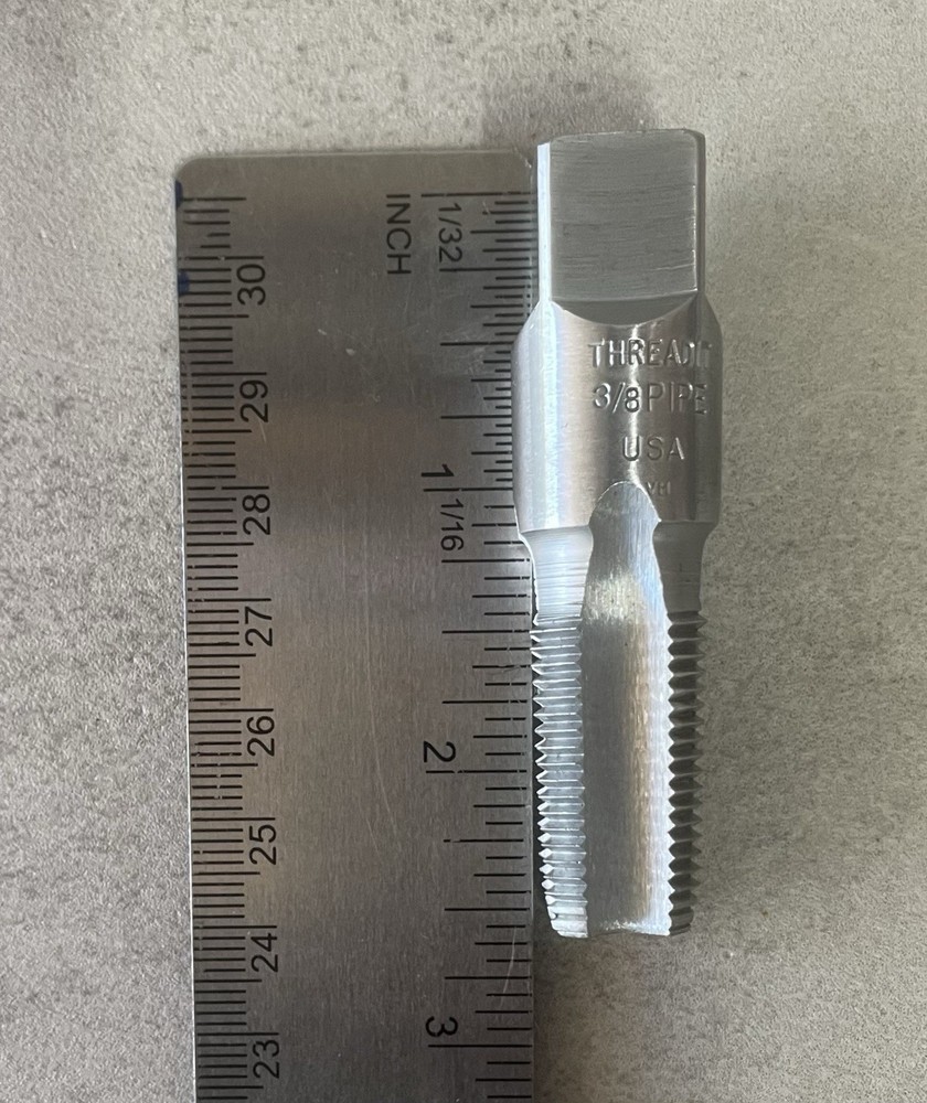 Threadit USA 3/8" Pipe Thread Tap VM 2.5" Long Machinist Tool