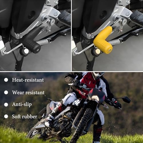 2PCS Motorcycle Rubber Gear Shift Lever Shoe Protector, Universal Anti Black