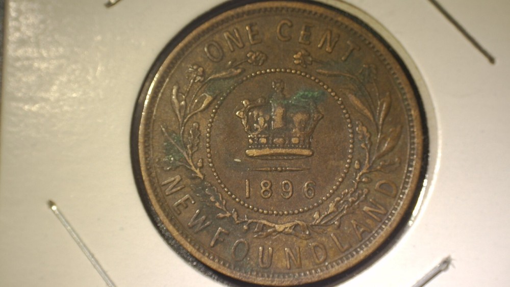 1896 - CANADIAN NFLD - ONE CENT - VF-35 IMO