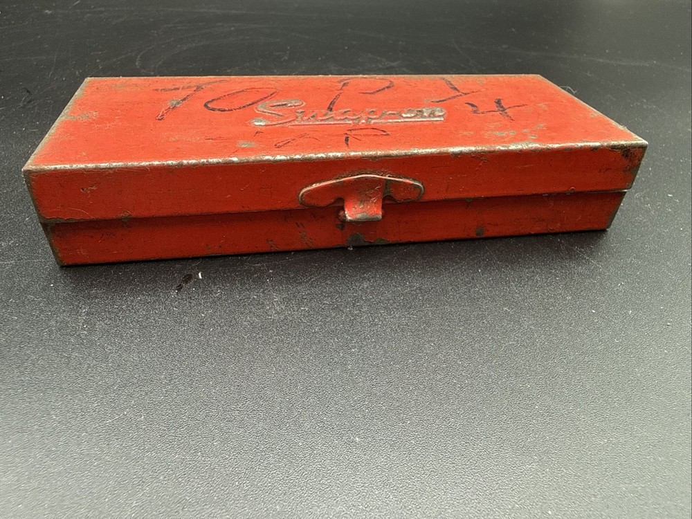 SNAP ON TOOLS KRA 222B Red Metal Tool Box 1/4" Drive - BOX ONLY date code 79
