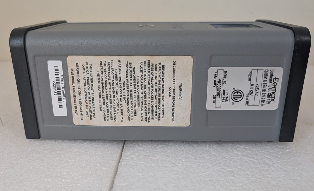 Eemax Pro-Advantage PA008208T Electric Tankless Water Heater 208V 8.3KW