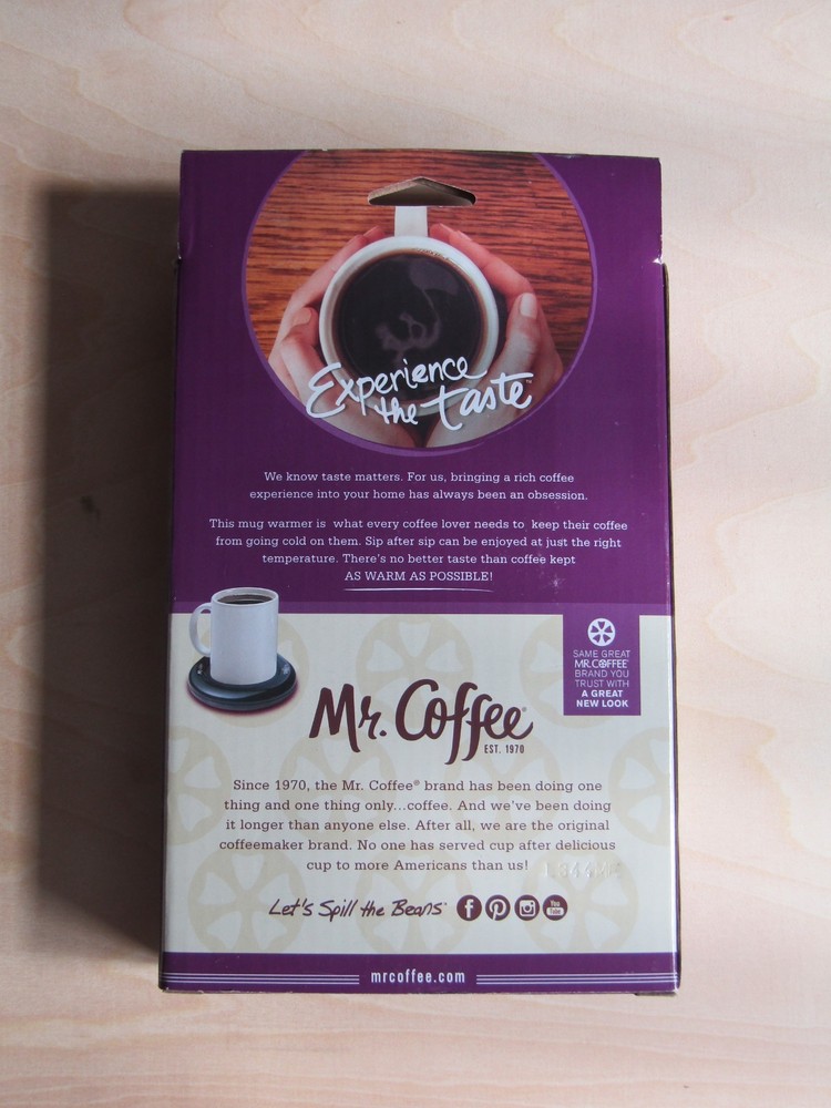 Mr. Coffee Mug Warmer Electric Cup Heating Plate - Black