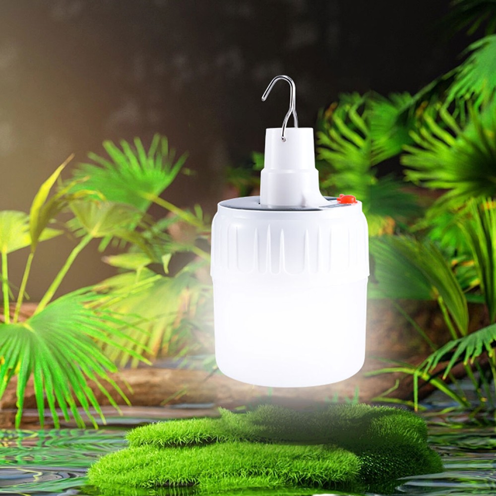 Solar Camping Tent Light Rechargeable LED Flashlight Power Torch Lantern Lamp US