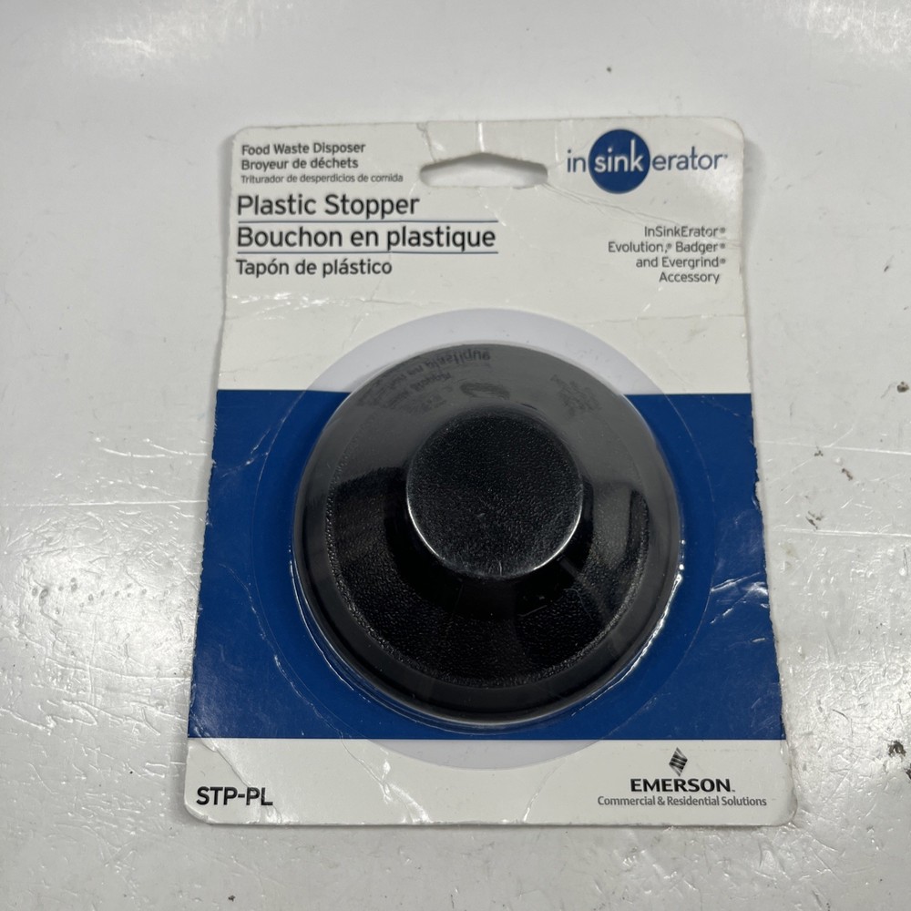 InSinkErator  STP-PL Sink Stopper for Garbage Disposals, Black NEW & SEALED