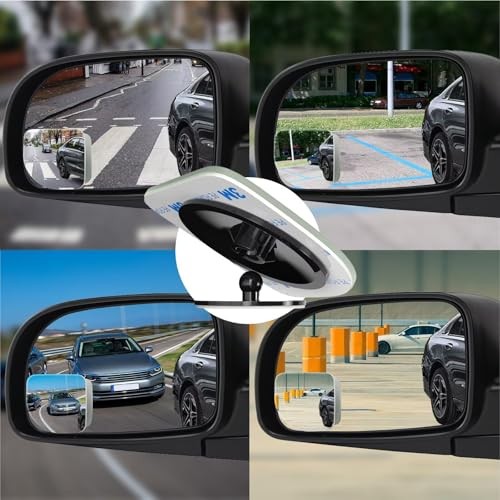 Blind Spot Mirrors 2 Pack, Frameless Side Mirror Blindspot Fan-Shape-2pcs