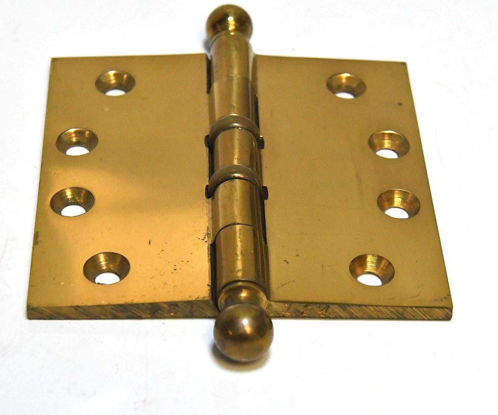 SINGLE BRASS CANNONBALL TIP HINGE 4 X 4