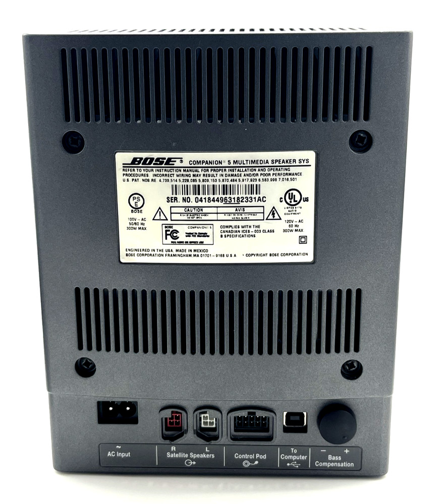 Bose Companion 5 Multimedia Speaker Complete System Computer Speaker TESTED