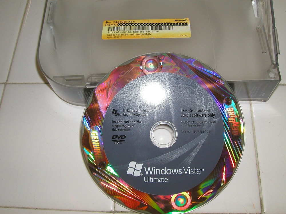 Microsoft Windows Vista Ultimate Full 32 Bit & 64 Bit DVDs =RETAIL BOX=