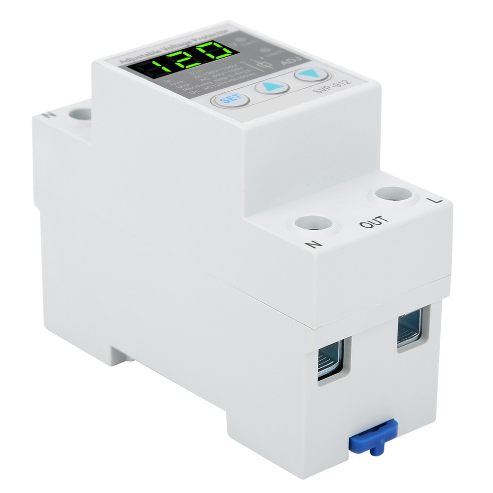 SVP‑912 120VAC Adjustable Automatic Reset Voltage Current Protector 40A/63A/80A