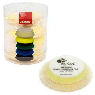 2.5" Rupes Medium Yellow Wool Pad | 4 Pack | For 2" Backing Plate 70mm
