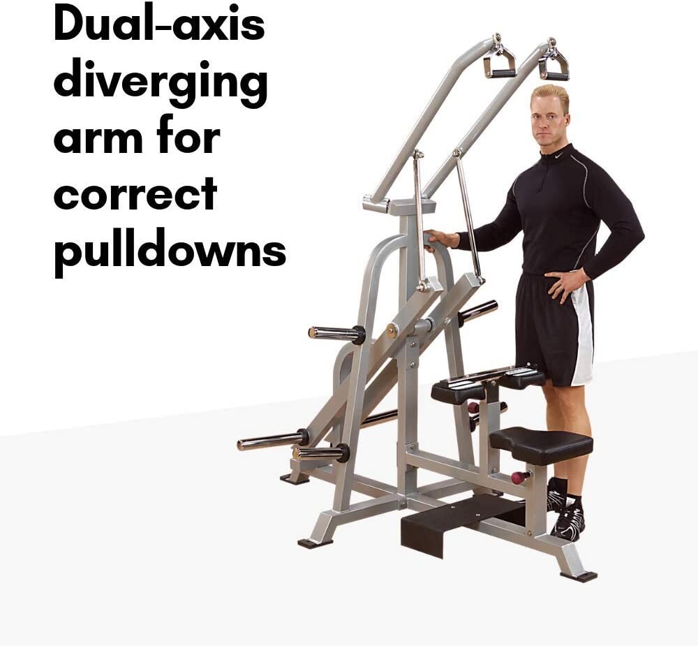Body-Solid Leverage Lat Pulldown Plate Loaded Pro Clubline Commercial LVLA