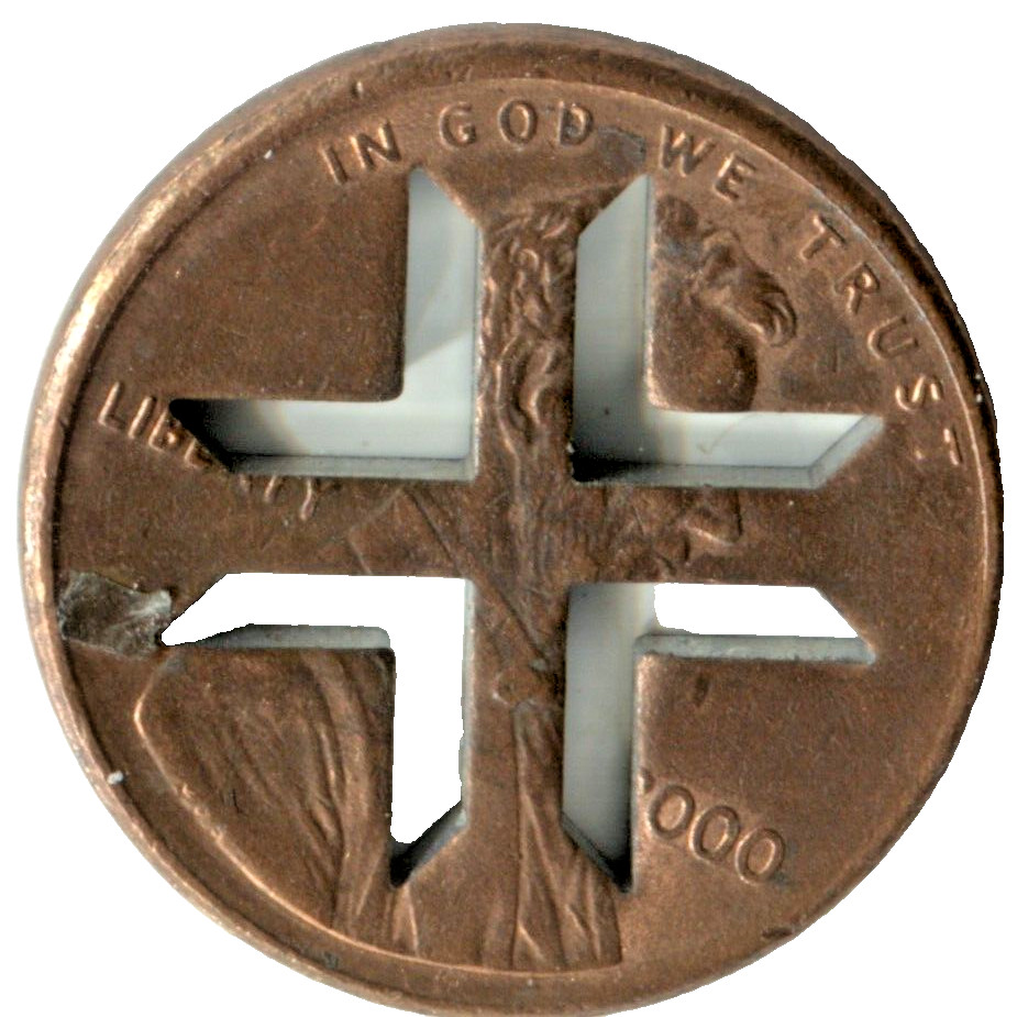 PATTERN DESIGN OUTLINE - CUT-OUT LINCOLN CENT - VARIOUS DATES - MH 038