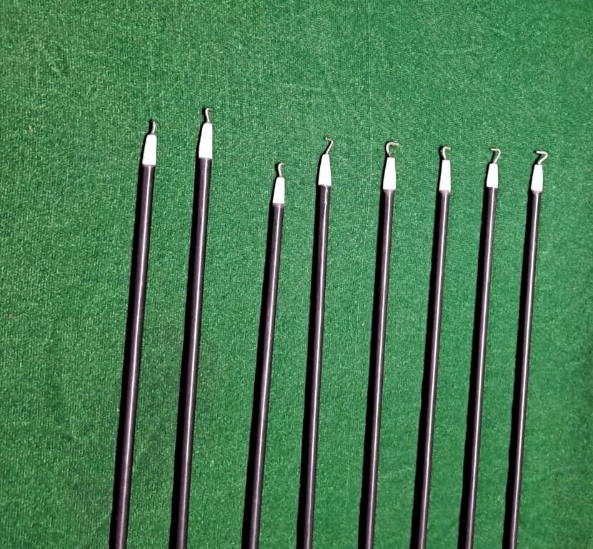 8pc Laparoscopic Monopolar Electrode L-Hook 5mmx330mm Reusable Instruments