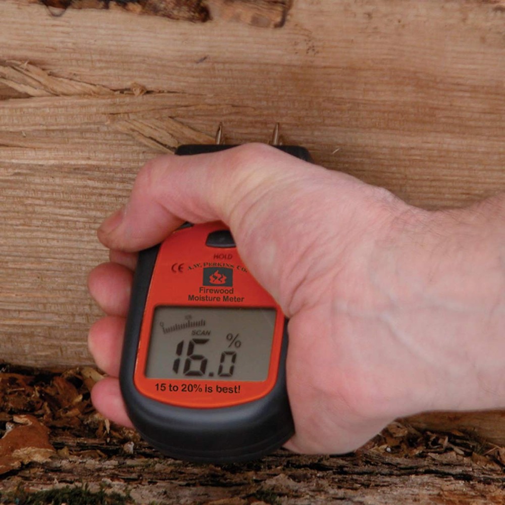 ✅ Firewood Moisture Meter - Black and Orange ✅