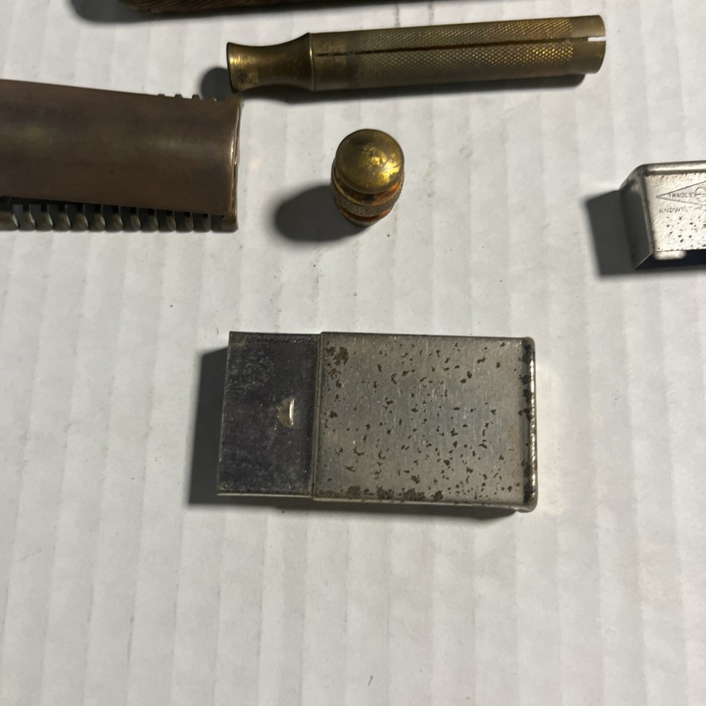 WW1 Gillette "Khaki Set" Razor Kit ORIGINAL Worn Condition