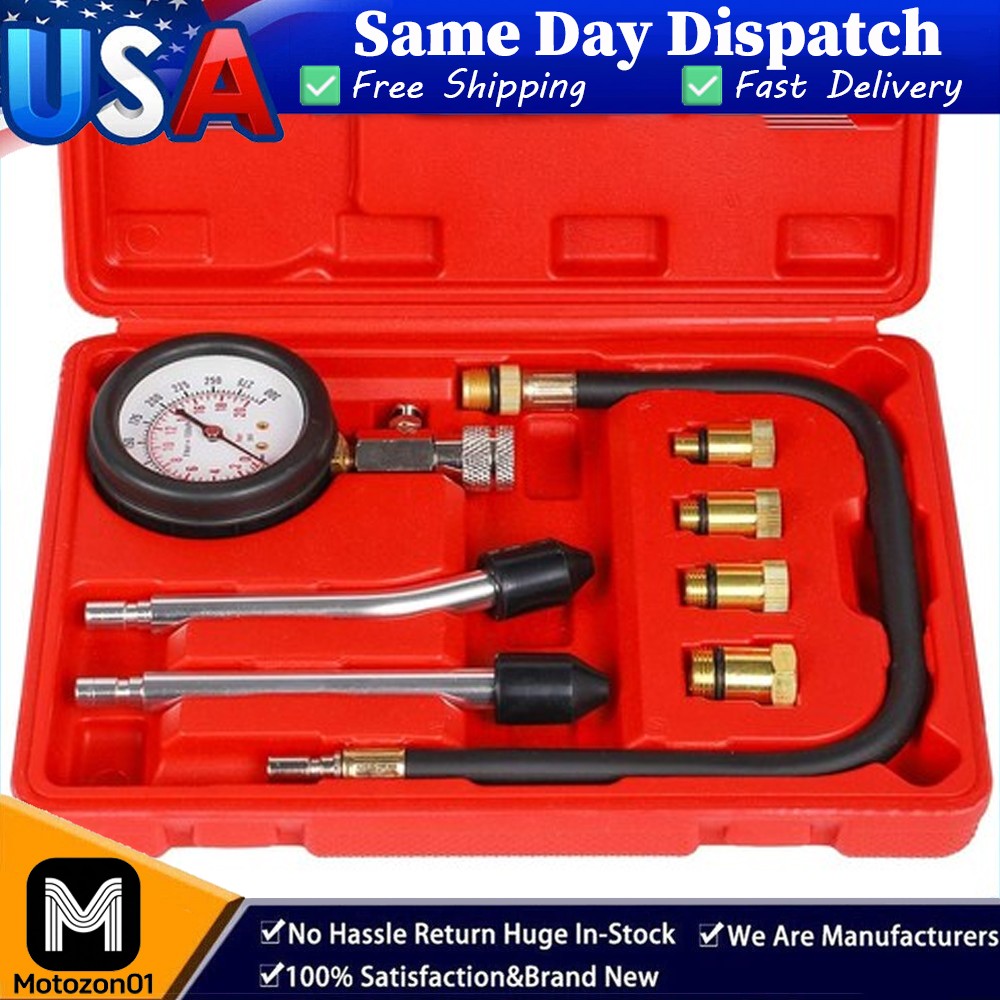 For Automotive Motorcycle Petrol Engine Cylinder Compression Tester Kit Tool Kit