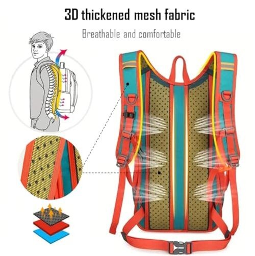 Lightweight Cycling Hydration Backpack,Large Capacity Pack for Green