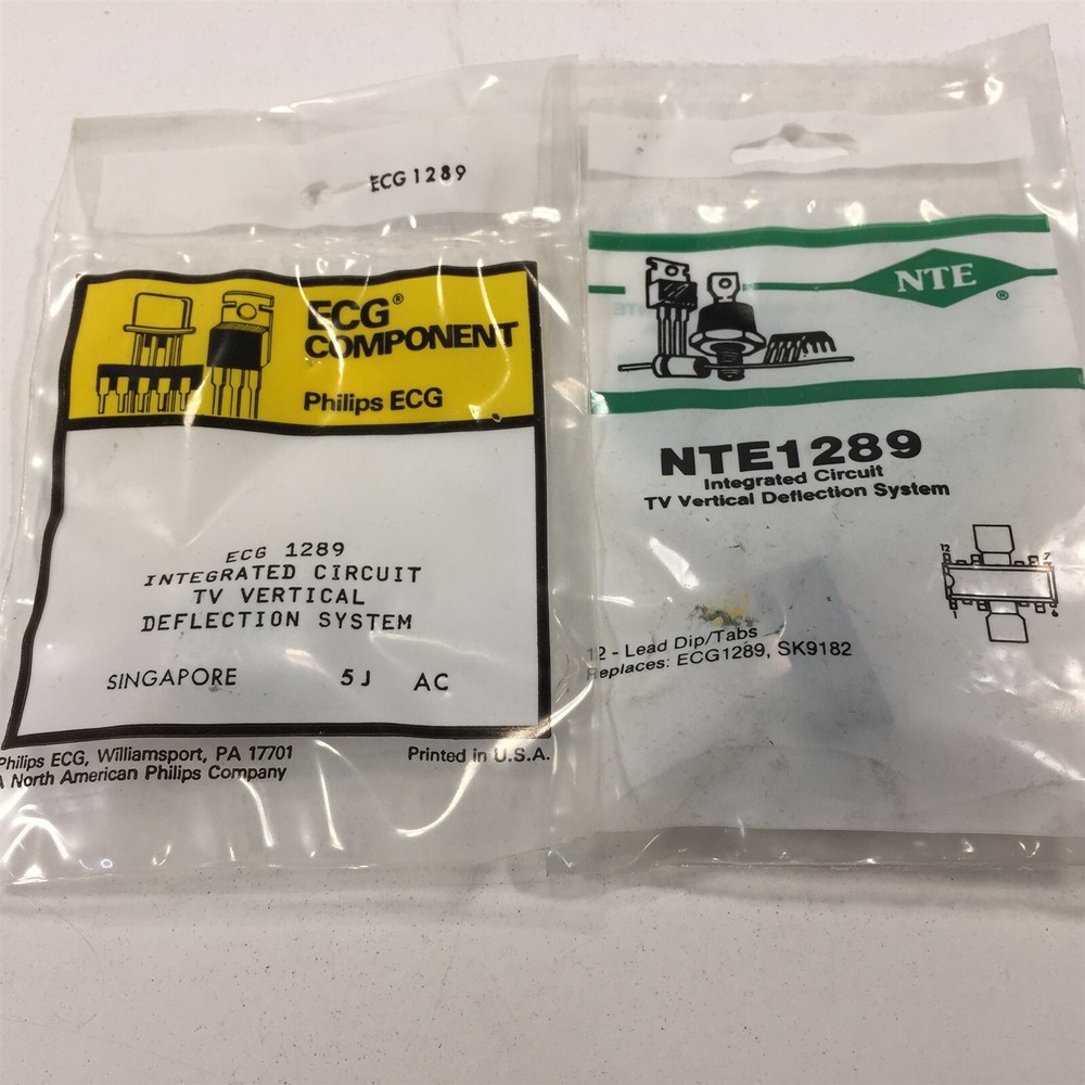 (1) NTE ECG NTE1289 Integrated Circuit TV Vertical Deflection System