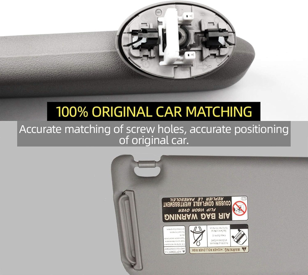 Front Left Driver Side Sun Visor with Vanity Light Compatible with Toyota RAV4 2