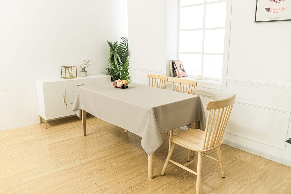 Biscaynebay Textured Fabric Tablecloths 70 X 120 Inches Rectangular Natural W...