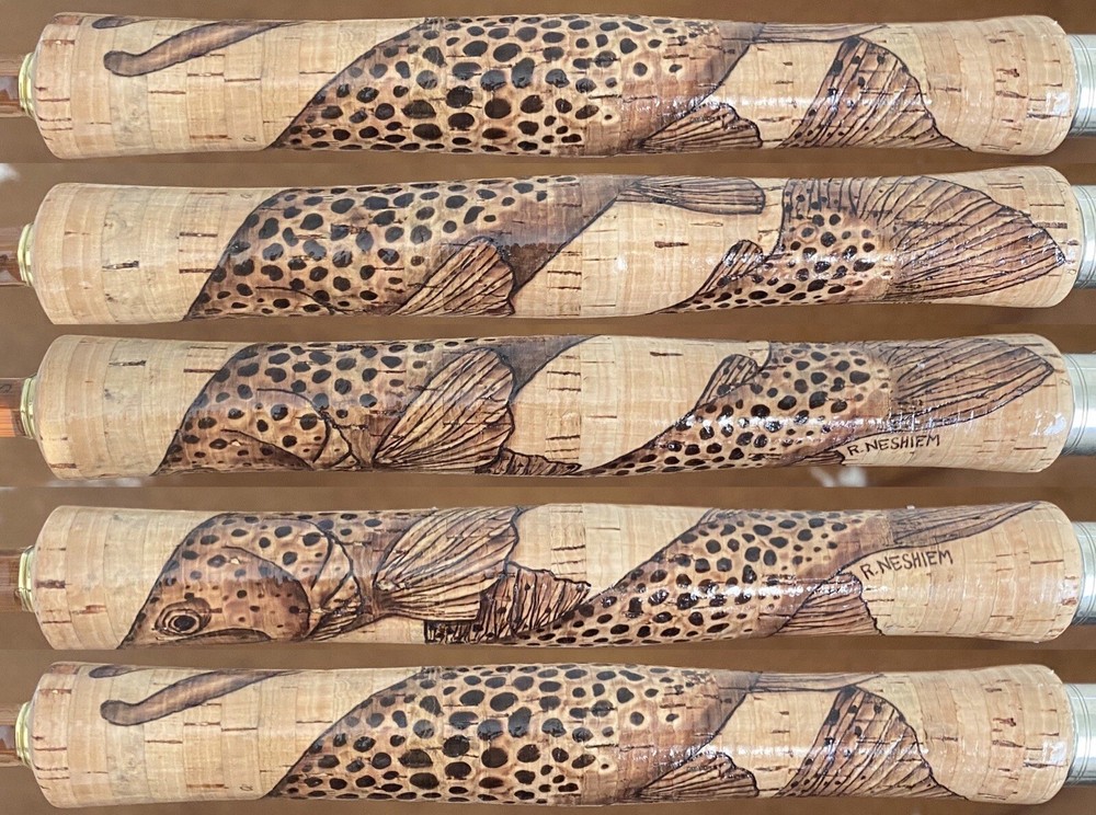 Brown Trout Fly Rod Cork Grip