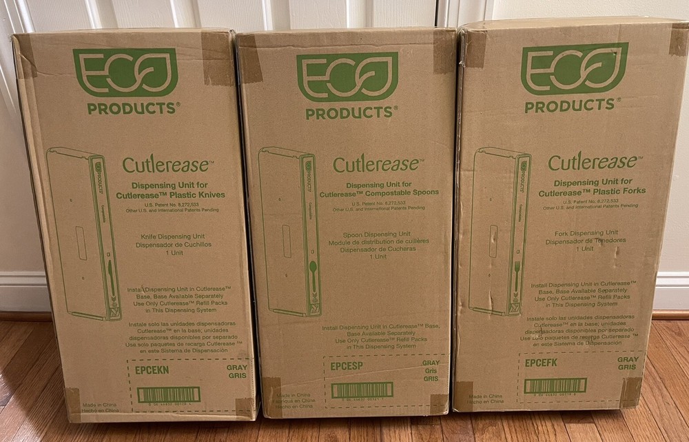 Cutlerease Dispenser Set - Forks, Spoons and Knives - EPCESP - EPCEFK - EPCEKN