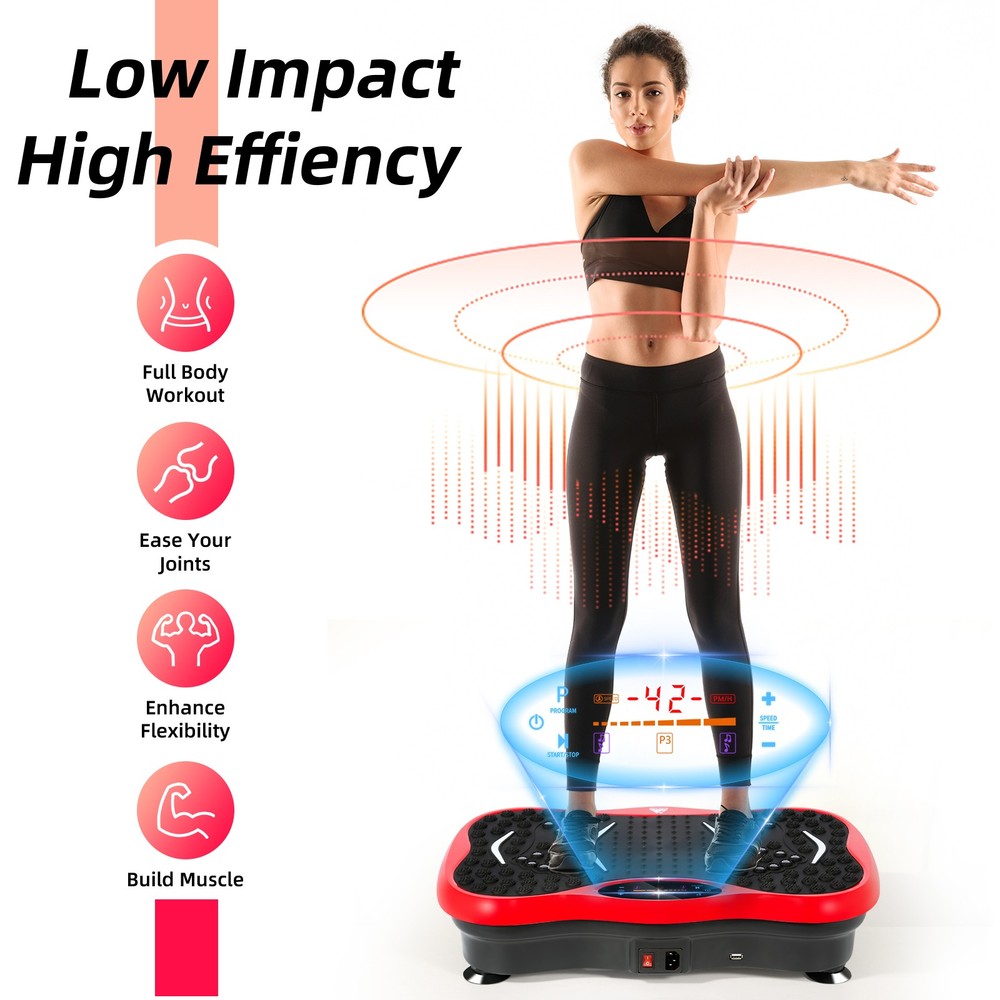 Whole Body Vibration Plate Exercise 330LBS Vibrating Platform Music Bluetooth
