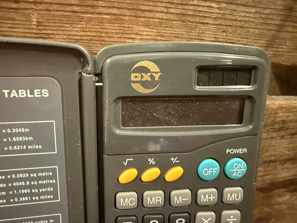 Oxy Calculator Working