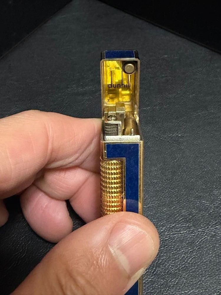 Overhauled Dunhill Rollagas lighter Blue Gold without box