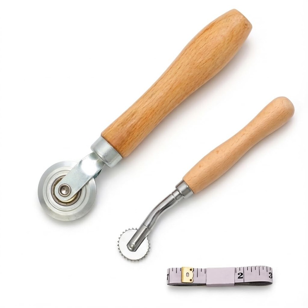 Box Resizer Tool Kit, 0.5mm Solid & Dashed Line Scoring Wheel with Wood Handl...