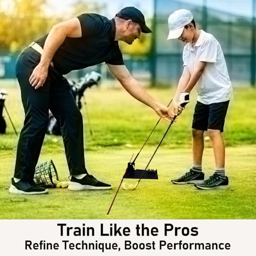 Golf Alignment Sticks and Angle Holder Set with Two Angle Holders, Works black