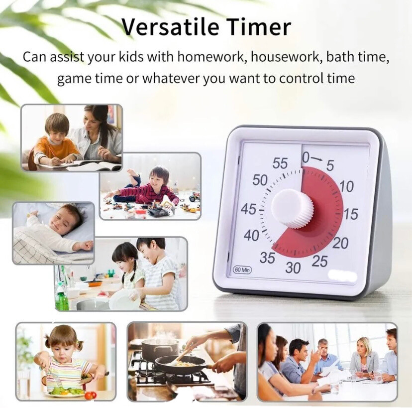 60 Minute Visual Timer - Class or Meeting Countdown for Kids and Adults