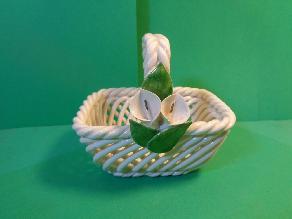Floral Pattern Trinket Basket (Used/EUC)