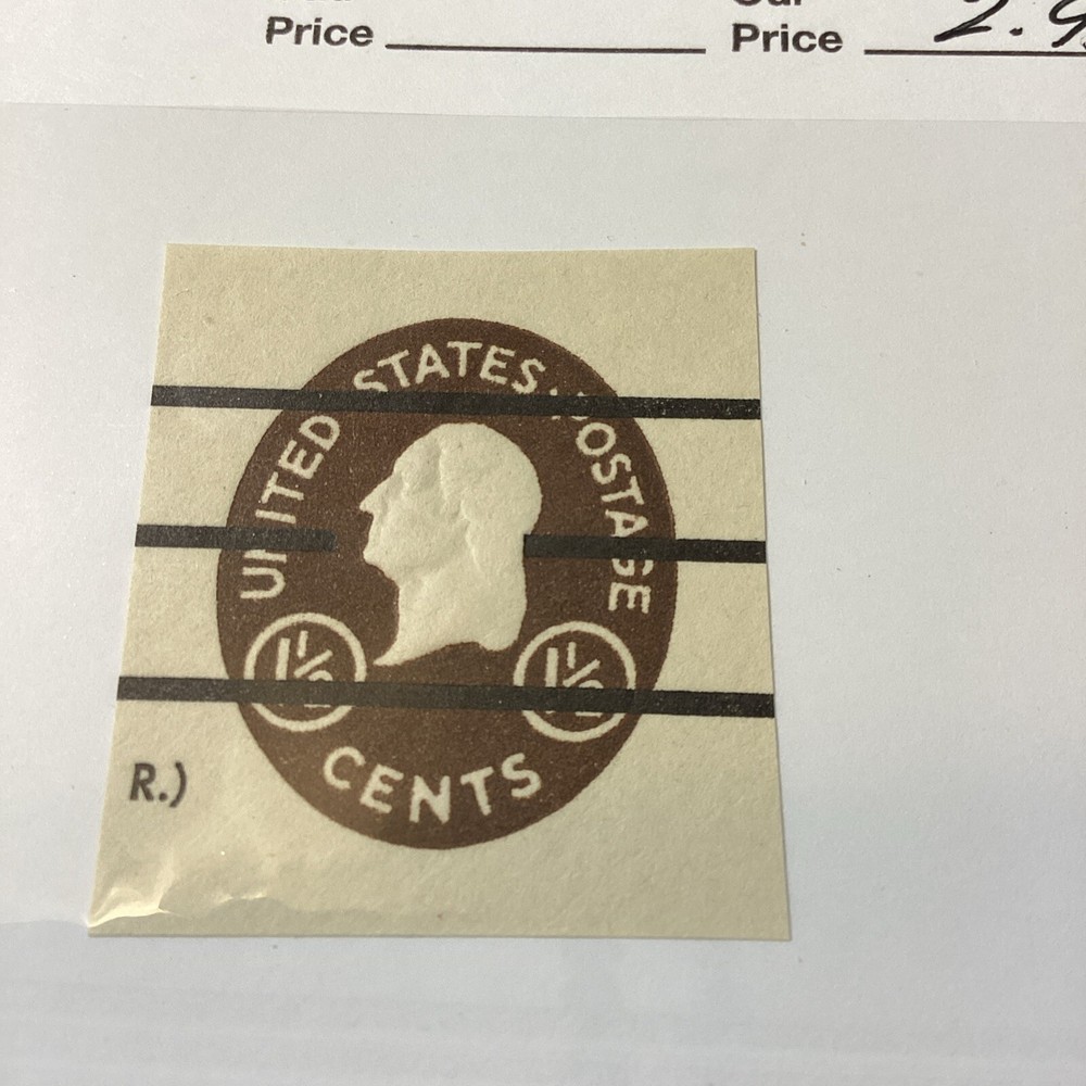 Scott #U535 - 1 1/2 Cent Washington Envelope Cut Square-Used-US