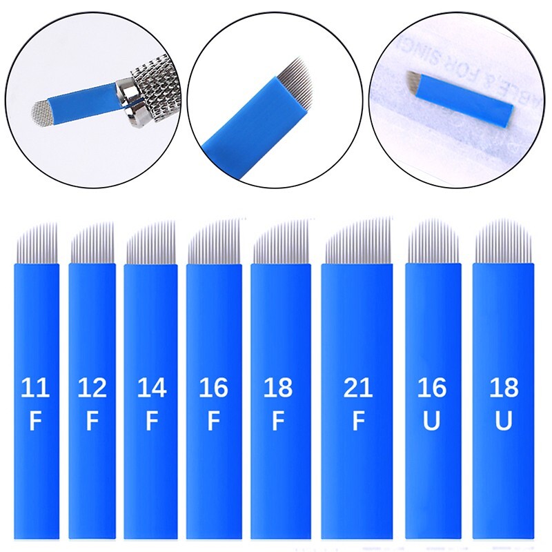 Tattoo Microblading Needles Blade Eyebrow  Sterile Semi-Permanent Makeup Lip