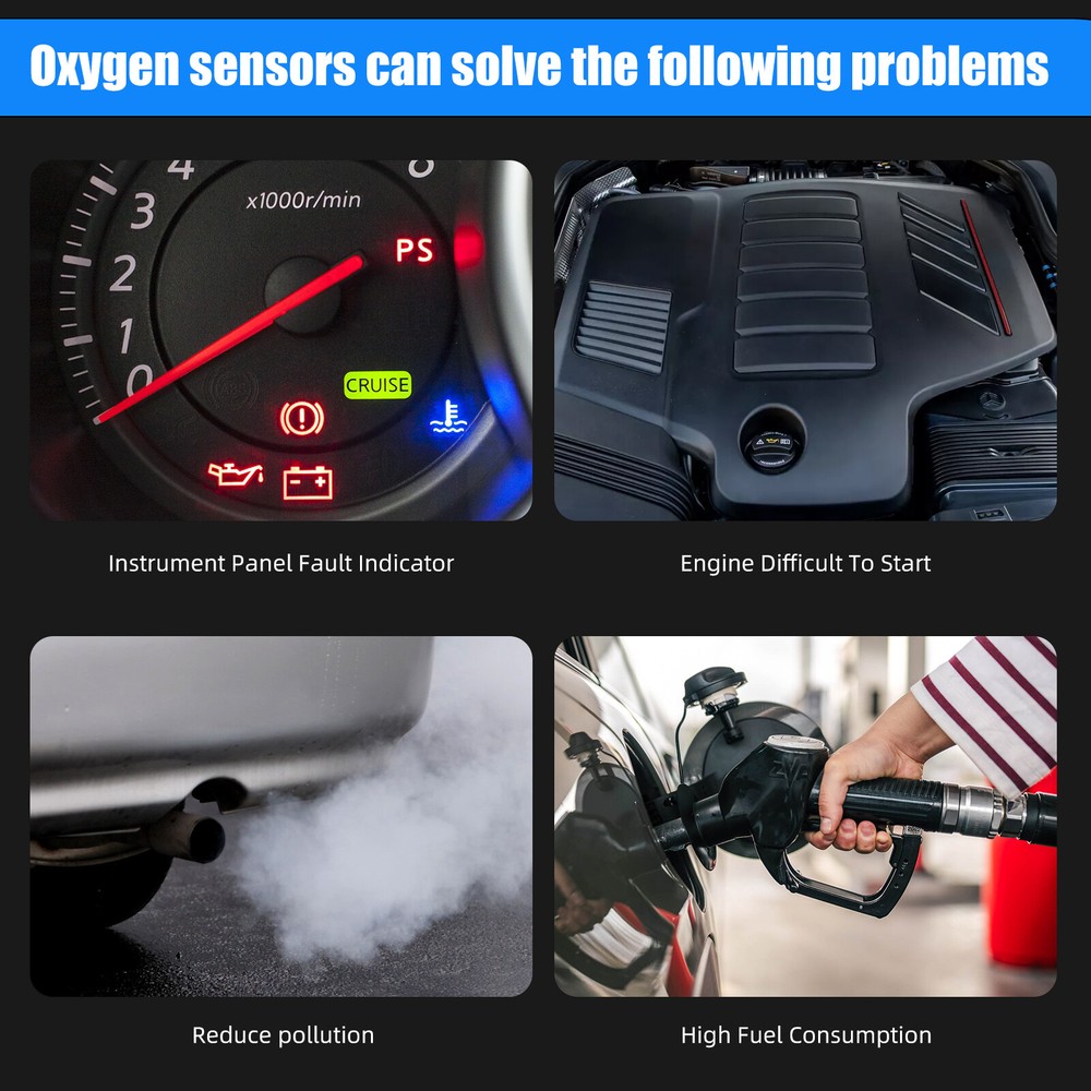 For GMC Sierra 2500 H/D 2008-2011 Oxygen Sensor Upstream Downstream Replacement