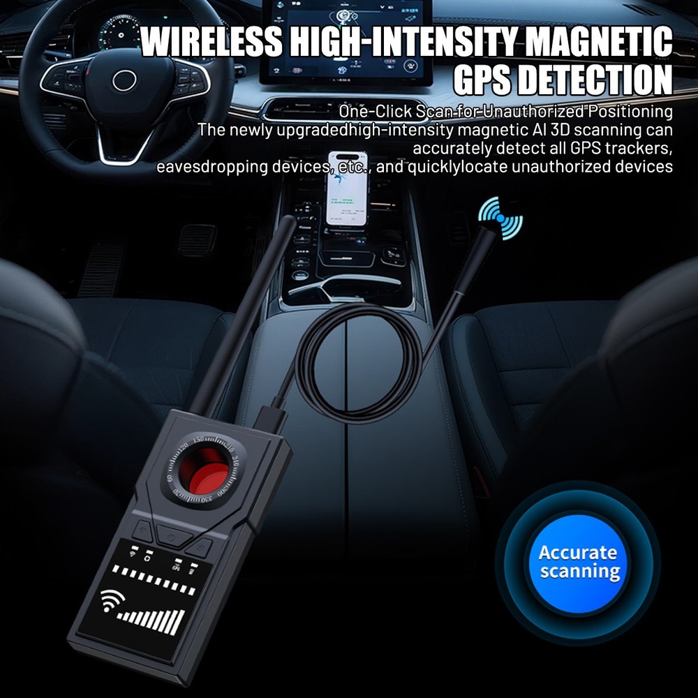 Wireless RF Detector Anti Spy Camera GSM GPS Bug Tracker Finder Scanner Device