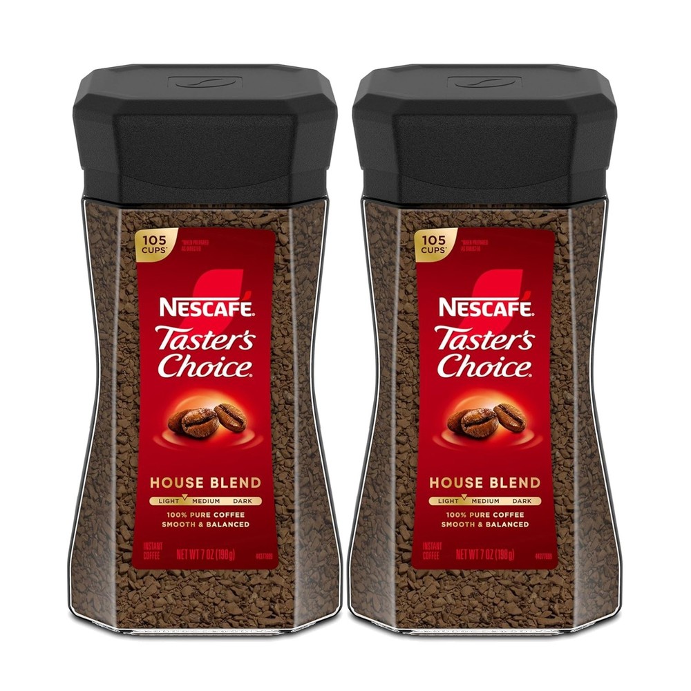 NESCAFÉ Instant Coffee, Light-Medium Roast, 2 Jars