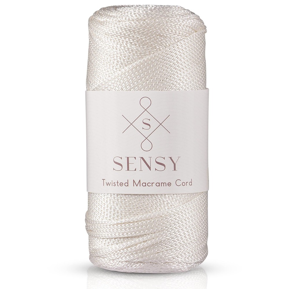Sensy Premium 2mm 251 Yards Polyester Rope 100% Polypropylene Macrame Ecru