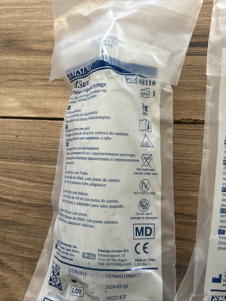 Syringe Piston Irrigation Quantity 8 Amsino Amsure