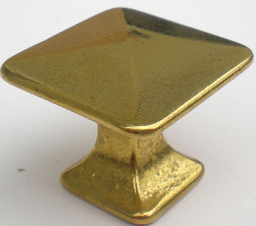SOLID BRASS Pyramid Style Knob  Size 1" Wide