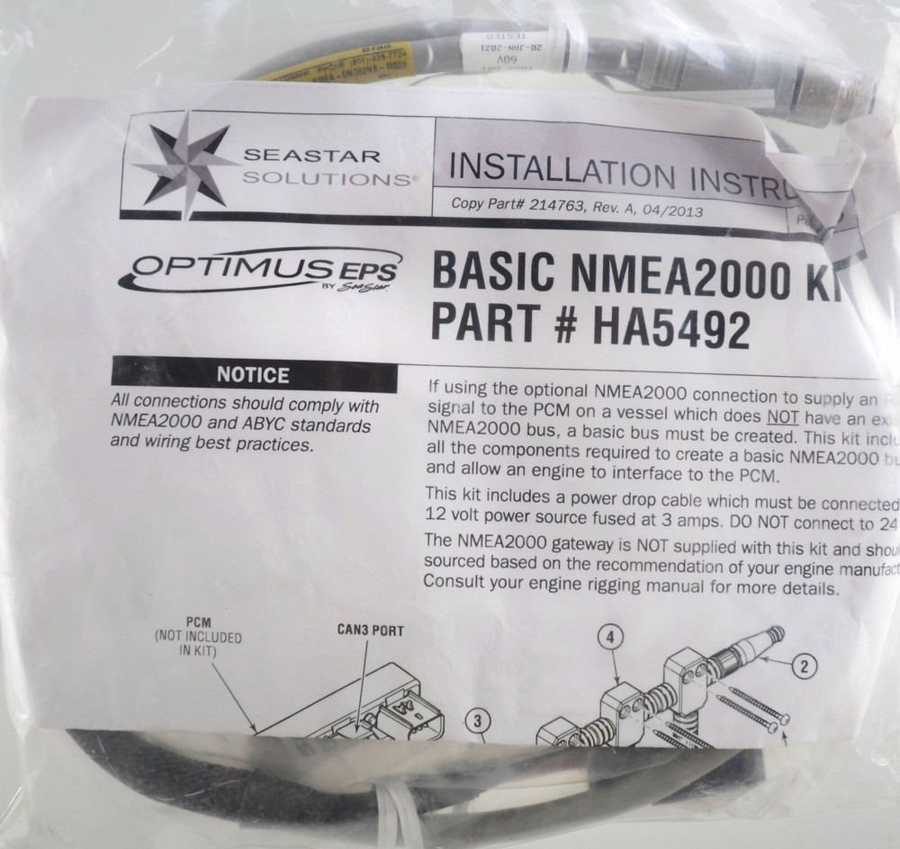 Seastar Solutions EPS Kit NMEA Network Electrical Connector Set HA5492