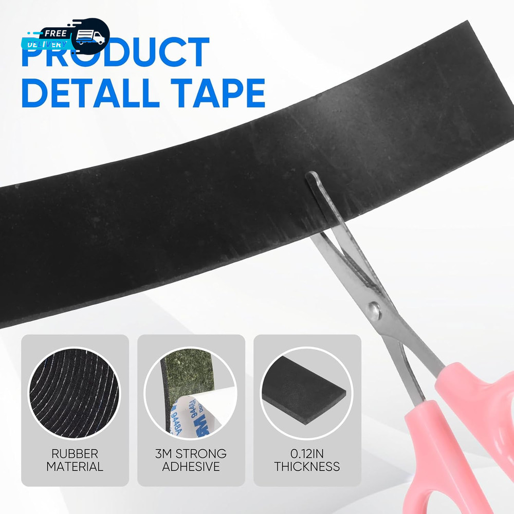 Rubber Strips Solid Rubber Sheets Self Adhesive Neoprene Rolls & Strips for DIY