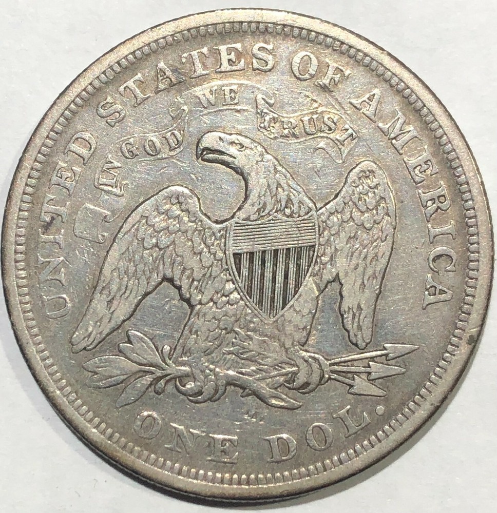 1872 Seated Liberty Silver Dollar