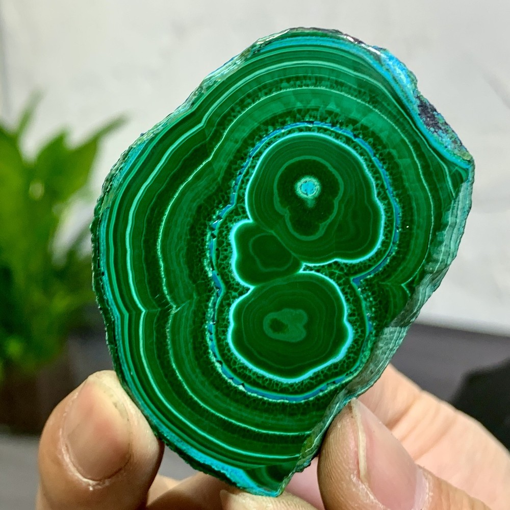 82G Natural Chrysocolla/Malachite transparent cluster rough mineral sample