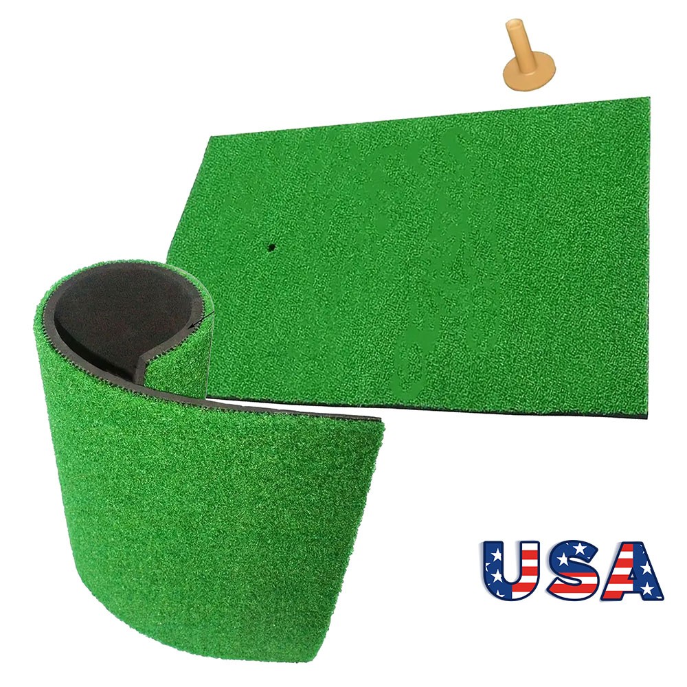 Portable Golf Training Mat with Tee Mini Indoor Home Practice Skill Improvement