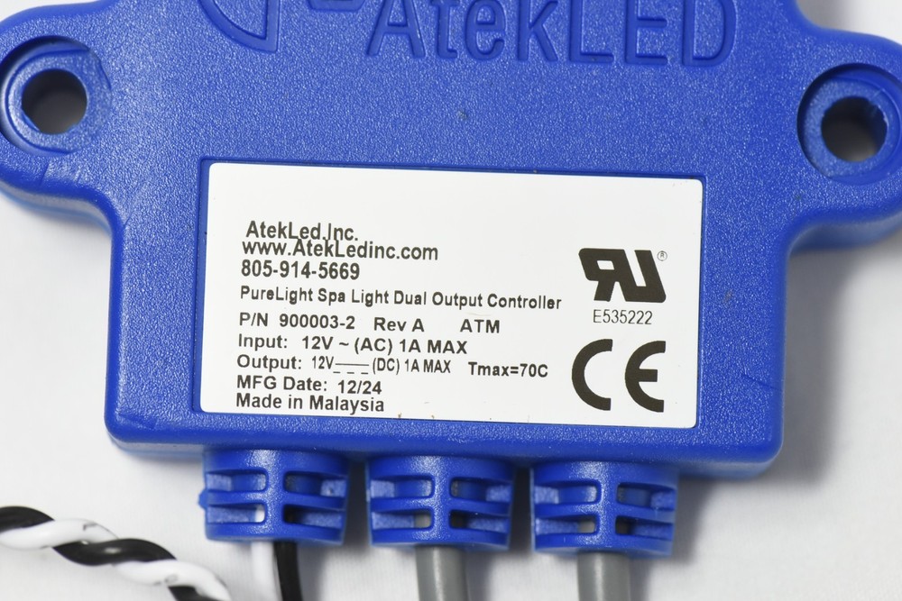 AtekLED PureLight Controller Spa Light Dual Output Controller 900003-2
