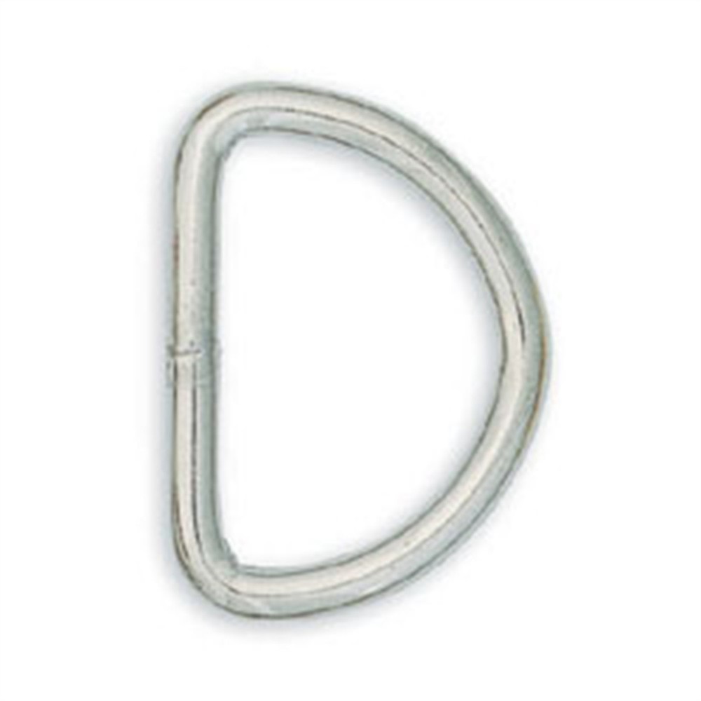 Tandy Leather Solid D-Ring 1" (2.5 cm) Nickel Plated 10/pk 1132-12
